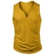 thumbnail image 4 of Camiseta sin mangas con cuello en V para hombre, de verano, de punto, para fitness, de color liso, informal, sin mangas, con cuello en V en forma de I, sin mangas, 4 of 5