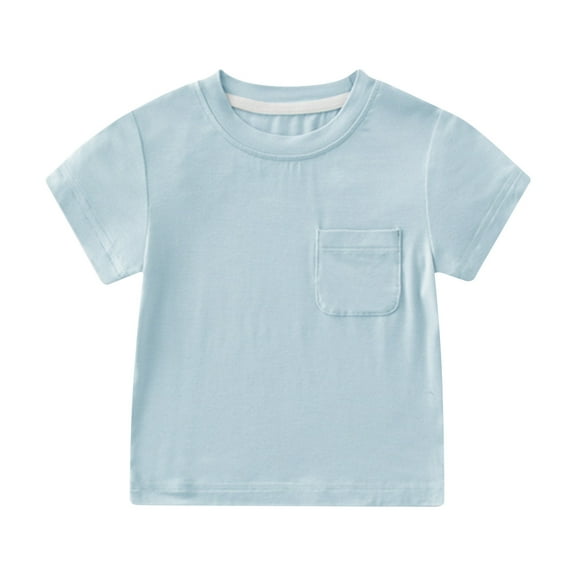 Lovzfmll T-Shirts for Boys & Girls, Lightweight Short Sleeve Tee, Casual Loose Fit Pullover Classic T-Shirt for Infant 3-6 Months