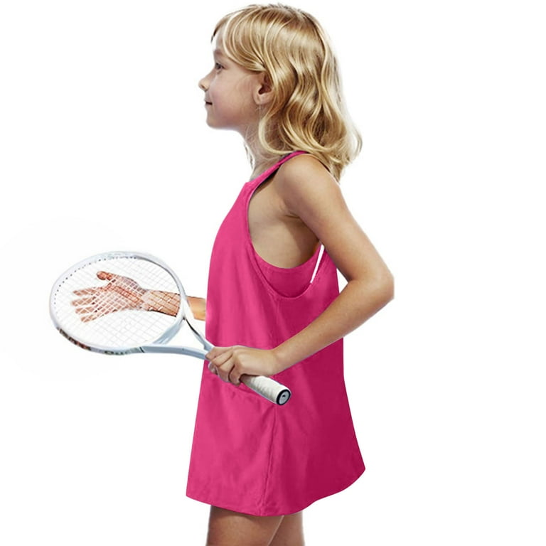 lcziwo Tennis Dresses for Kids Grils with Shorts Summer Workout Golf Mini Dresses Spaghetti Strap Sleeveless Romper Dress Hot Pink Gifts for Girls - Walmart.com lcziwo Tennis Dresses for Kids Grils with Shorts Summer Workout Golf Mini Dresses Spaghetti Strap Sleeveless Romper Dress Hot Pink Gifts for Girls - Walmart.com