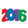 Club Pack of 12 Multi-Color New Years, Graduation or New Baby 2016 Decorative Cutouts 20.5"