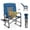 Blue, variant on Alpha Joy 2 Pack High Back Heavy-Duty Adjustable Director Chair Oversized Camping Chair with Side Table, Supports 300lbs, Blue