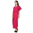 thumbnail image 4 of Bimba Women Long Solid Kaftan Soft Cotton Beach Cover Up Caftan Maxi, 4 of 5