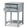 thumbnail image 2 of Bowery Hill Light Gray Finished 2-Drawer Wood Nightstand, 2 of 9