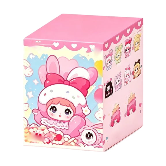 Plush Doll Blind Box Colorful Bunny Character Surprise Collectible Soft Fluffy Mini Figure Mystery Play Sets for Display Desktop Decor for All Ages and Collectors Pastel Colors 1 Pack