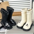 thumbnail image 1 of Botines de terciopelo para niñas, estilo princesa, con hebilla y caña convertible. Botines de moda para niñas, ideales para actividades deportivas. 26 yardas. Rkxzt, 1 of 9