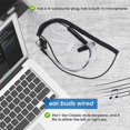 thumbnail image 4 of Single Side Earphone In-Ear Stereo Mono Earbud Headphones Noise Isolating Earbuds with Mic Spring Co, 4 of 5