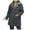 Gray, variant on Fjofpr Clothing Womens Fleece Coats Winter Coats Loose Jacket Plush and Thicked Women'S Fashion Long Sleeve Loose Solid Color Large Lapel Zipper Thickened Coat