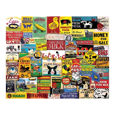 White Mountain Puzzles Down On The Farm - 1000 Piece Jigsaw Puzzle