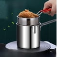 thumbnail image 3 of Wholesale 304 Stainless Steel Mini Deep Fryer with Integrated Filter Basket - Compact Japanese-Style Cooking Pot for Home Use, Ideal for Chicken Tenders & Snacks, Includes Food Clip, Durable &, 3 of 6