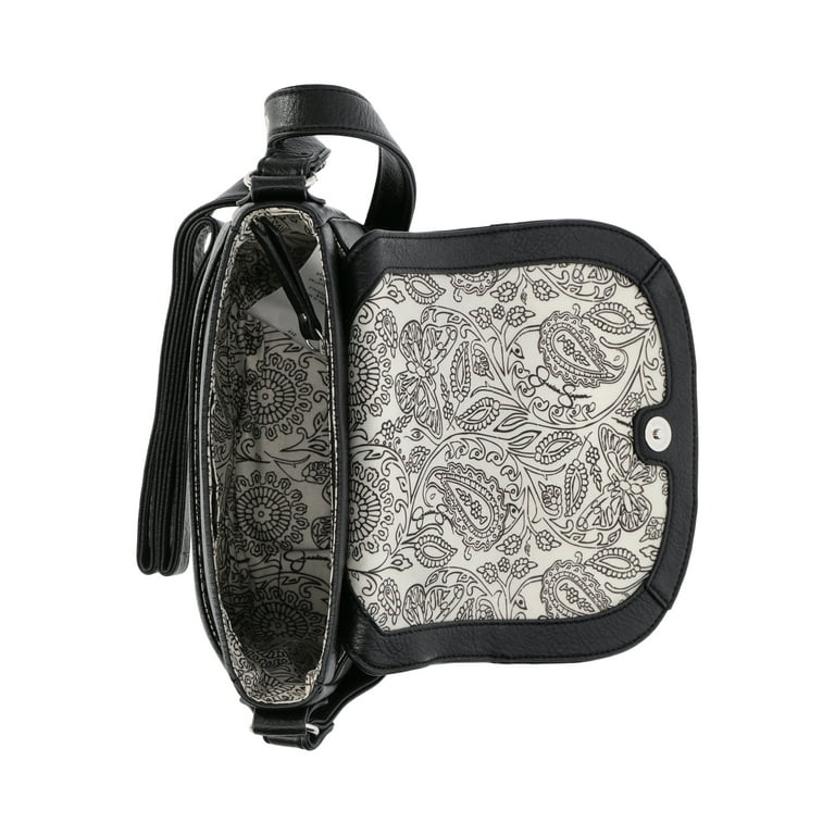 Jessica Simpson Women's Jessie Faux Leather Crossbody Saddle
