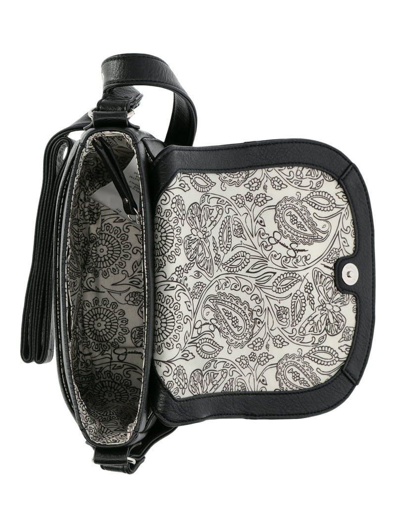 【レディース】 Jessie Trim Crossbody バッグ Jessica Simpson Women's Jessie Faux Leather Crossbody Saddle