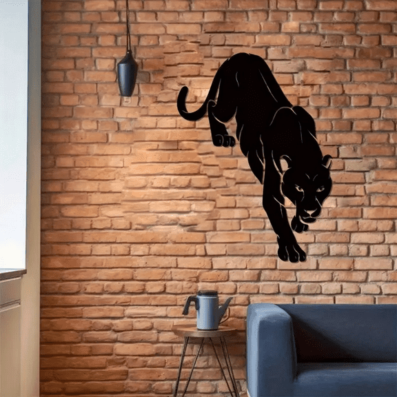Black Panther Modern Metal Wild Animal Wall Decor