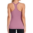 thumbnail image 3 of Women's Ribbed Workout Tank Tops with Built in Bra Racerback Athletic Top, 3 of 6