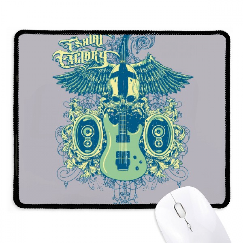 Jazz Music Instruments Pattern Mousepad Stitched Edge Mat Rubber Gang