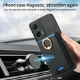 thumbnail image 7 of Case Designed for Motorola Moto G Stylus 5G 2024, Classic Business Anti-falling Detachable Magnetic Card Holder Bag Support Car Magnetic Mount with Finger Ring Kicktand Phone Case Cover - Black, 7 of 7