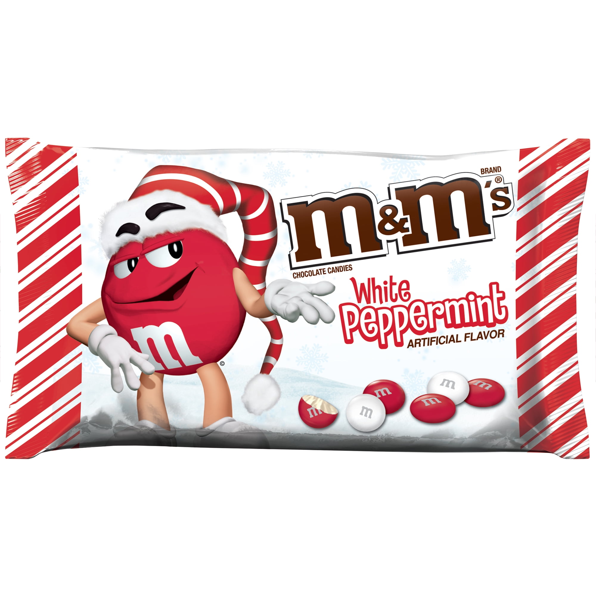 M&M's Holiday White Peppermint Chocolate Candy, 8 Oz. 