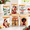 6-Black Christmas Santa, variant on 12 Vintage Christmas Glass Food Storage Jars with Airtight Wood Lids