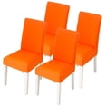 thumbnail image 1 of CANDeal 4PCS Dining Room Chair Covers Slipcovers Set, Spandex Fabric Fit Stretch Removable Washable Short Kitchen Chair Covers Protector for Dining Room, Hotel, 1 of 4