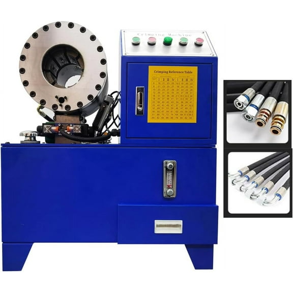 Hydraulic Hose Crimper Tube Shrinking Machine Oil Pipe Buckling Machine with 10 sets of Dies 220V