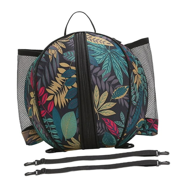 Bolsa Baloncesto Portátil Impermeable con Correas Ajustables Fútbol Voleibol Transporte Bolsa,hoja Macarena Estuche de baloncesto