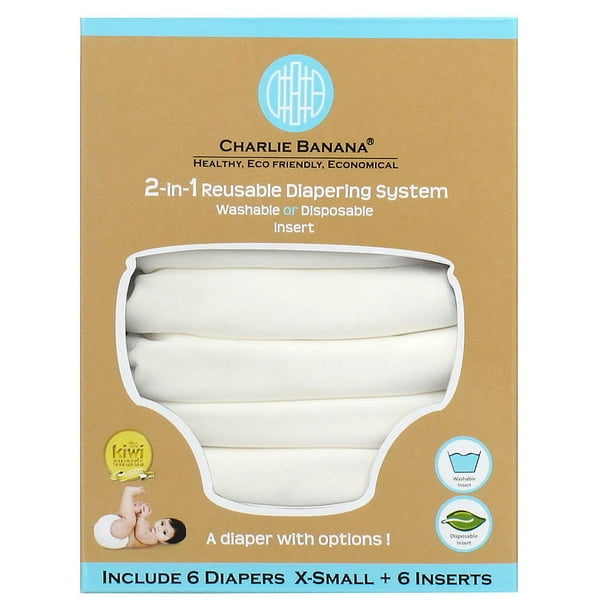 Charlie Banana Hybrid Cloth Diaper - Snap and Disposable Inserts ...