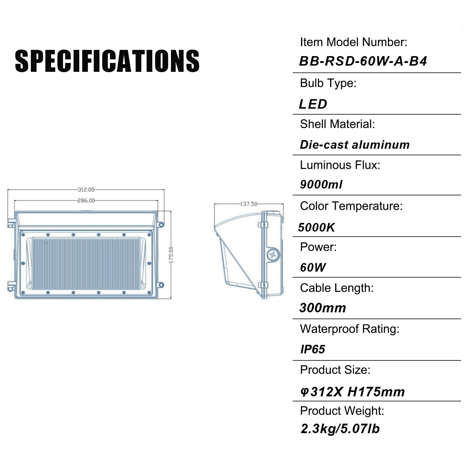 OKAYLEDLIGHT LED Wall Pack Light Fixture 60W 100W 120W Outdoor LED Wall Pack