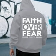 thumbnail image 4 of Christian Hoodies for Men 2025 Faith Over Fear Hoodie Hooded Sweatshirt with Pockets Pullover Hoodie Mens Hoodies, 4 of 7