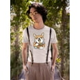 thumbnail image 2 of Corgi Eating Ramen T-Shirt Men -Image by Shutterstock, Male Medium, 2 of 4