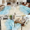 thumbnail image 5 of 5x8 Area Rugs for Living Room, Blue Beige Waves Non Slip Area Rugs for Kitchen Bedroom Entryway, Summer Beach Washable Carpet Runner Rug Floor Mats for Bedroom Home Decor Coastal Nautical Ocean, 5 of 9