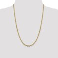 thumbnail image 2 of 14k Yellow Gold 24 Inch 3.7mm Link Cable Chain Necklace Pendant Charm Long, 2 of 9