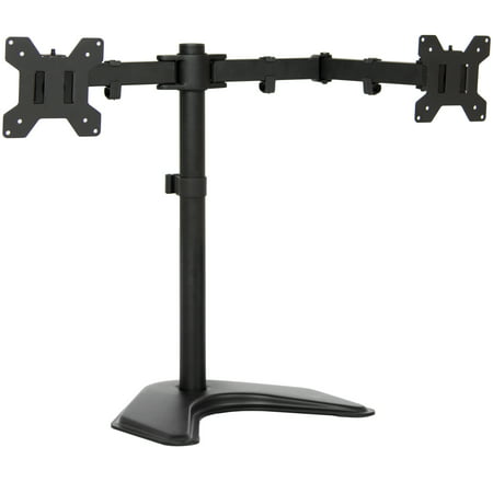 Best Choice Products 4in Wide Adjustable Desk Dual LCD Monitor Stand Mount Screen for Up To 27in - (Best Monitor Under $200)