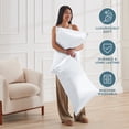 thumbnail image 6 of Bare Home Satin Pillowcase Set of 2 - Silky Soft for Hair and Skin - Zipper Closure - Standard, White, 6 of 8