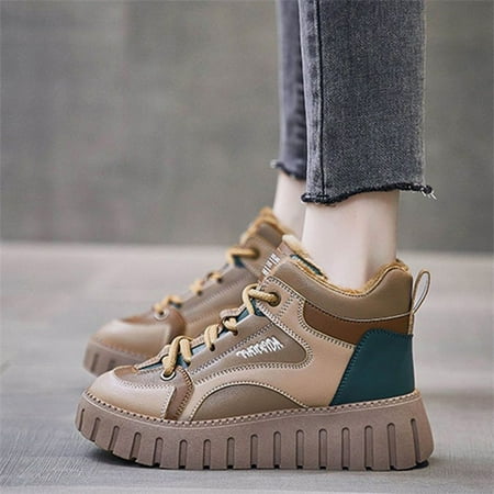 

WQJNWEQ Women s Flats Shoes Leisure Cotton Shoes Models Winter Padded Thickening Water Proof Short Boots Padded Thick-soled Snow Boots Sports Ankle Short Boots Warm Cotton Shoes Comfort