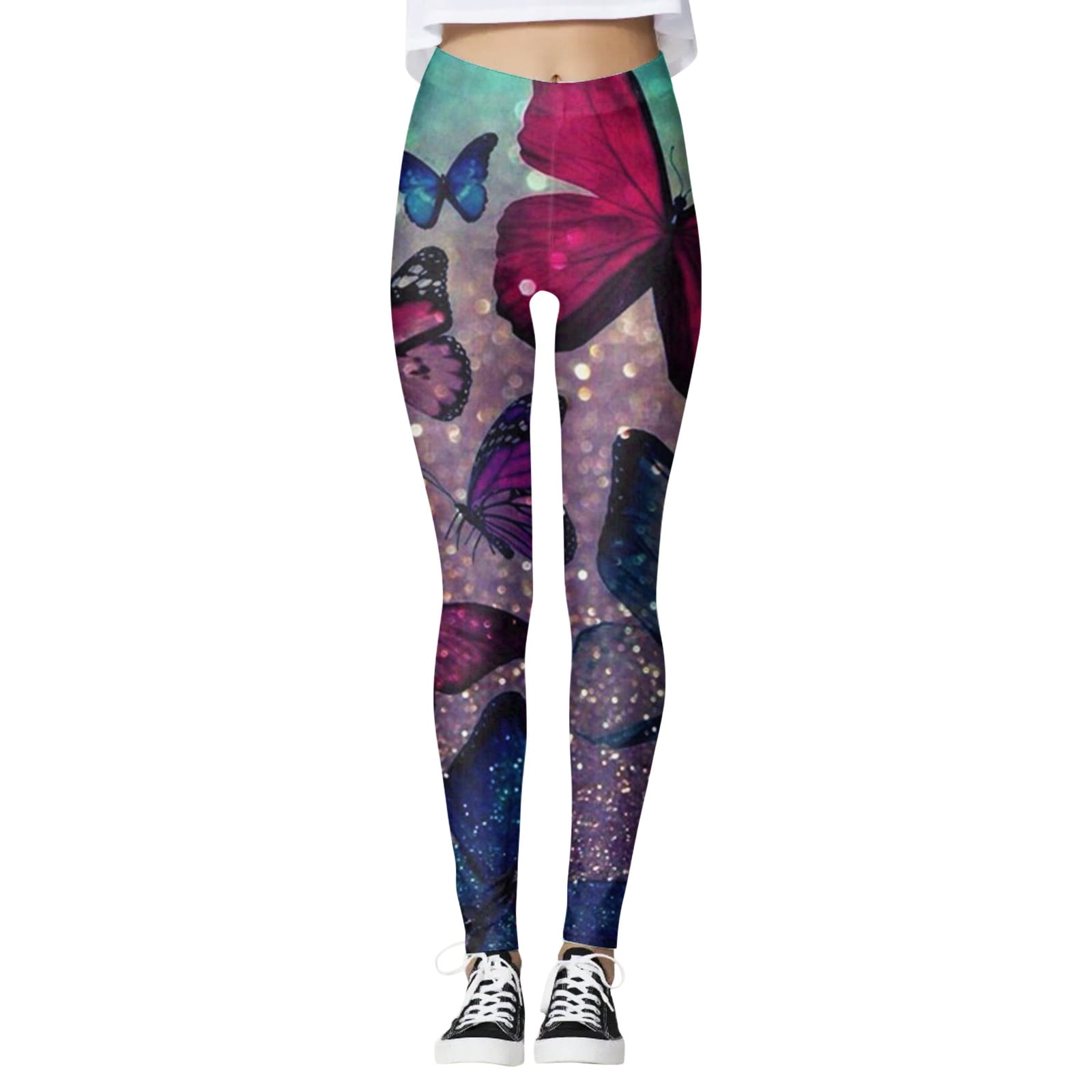 ASEIDFNSA Crazy Yoga Butterlux Leggings Pantaloons Women Custom Butterflies Printed Pants Custom