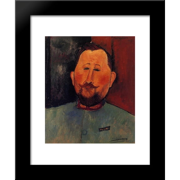 Portrait of Doctor Devaraigne 20x24 Framed Art Print by Modigliani, Amedeo