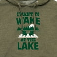 thumbnail image 3 of Instant Message - I Want To Wake At The Lake - Men's Pullover Hooded Fleece Sweatshirt, 3 of 7
