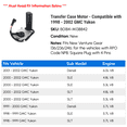 thumbnail image 2 of Transfer Case Motor - Compatible with 1998 - 2002 GMC Yukon - Autopart Premium, 2 of 2