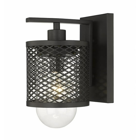 1 Light Wall Sconce in Industrial Style-11 inches Tall and 6 inches Wide-Matte Black Finish Bailey Street Home 372-Bel-4973419