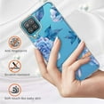 thumbnail image 2 of Allytech Samsung Galaxy A12 Case, Galaxy A12 5G Case, Flower Series Crystal Clear Back Cover Flexible TPU Silicone Shockproof Drop Proof Anti-yellow Protection Case Cover for Galaxy A12, Blue Flower, 2 of 5