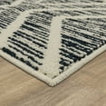 Mainstays Geometric Polyester Indoor Scatter Rug, Blue and White, 30” x