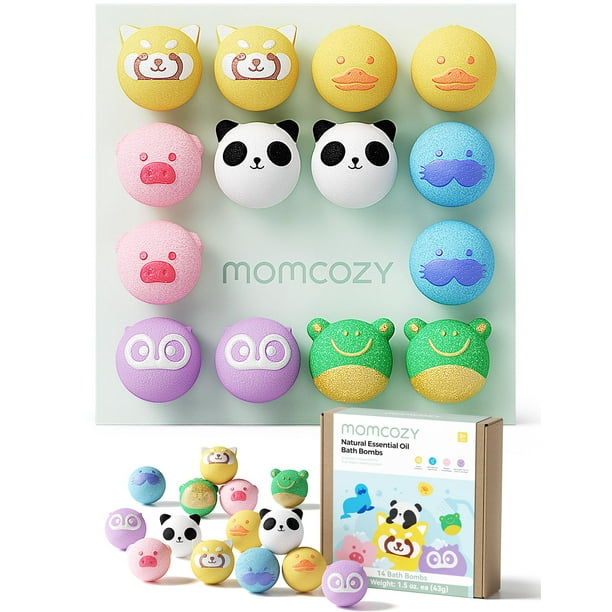 Bombas de baño Momcozy, aceite esencial natural y orgánico, 14 unidades, para niños