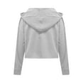thumbnail image 4 of Timegard Hoodies for Women Cropped Sweatshirts V Neck Drop Shoulder Pullover Loose Long Sleeve Tops, 4 of 7