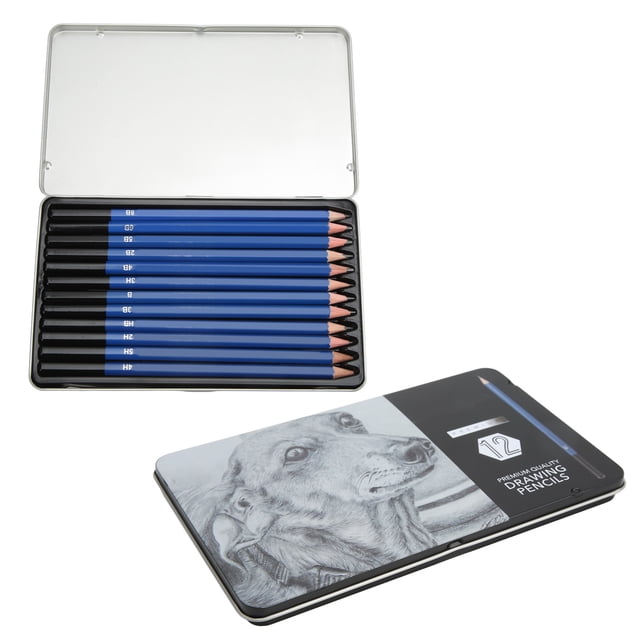 Drawing Pencils, Environment Sketch Pencils Glossy Coloring With Iron Box For Sketch For Plotting For Drawing