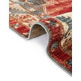 thumbnail image 4 of Unique Loom Outdoor Traditional Collection Area Rug - Dynasty (5' 1" x 8' Rectangle Red and Navy Blue/Ivory), 4 of 8