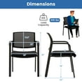 thumbnail image 4 of Costway Conference Chairs Set of 2 Stackable Office Guest Mesh Chairs for Waiting Room, 4 of 10