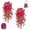 Red-B, variant on 2Pcs Artificial Hanging Flowers for Outdoor, Simulated Rose Fake Morning Glory Flower UV Resistant Pink Plastic Flowers Vines for Outdoor Home Wedding Garden Yard Hanging Baskets Decoration