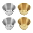 thumbnail image 1 of Vasos para salsa profesionales, de acero inoxidable de calidad comercial para uso en restaurantes o catering, forma cónica para ahorrar espacio de almacenamiento, vasos individuales para condimentos, 1 of 5