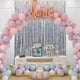 thumbnail image 5 of Cortinas con flecos de aluminio, 4 paquetes de 3,28 pies x 3,28 pies, cortinas metálicas brillantes, decoraciones para fiestas, fotomatón, decoraciones para fiestas, 5 of 5