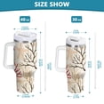 thumbnail image 6 of Yayeee 30oz Double-Wall Insulated Stainless Steel Tumbler with Handle Bottle, Light Starfish, 6 of 8