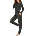 thumbnail image 2 of Ekouaer Womens Pajamas Sets Long Sleeve Tops with Jogger Pants Soft Pjs Lounge Set Outfits with Pockets, 2 of 6